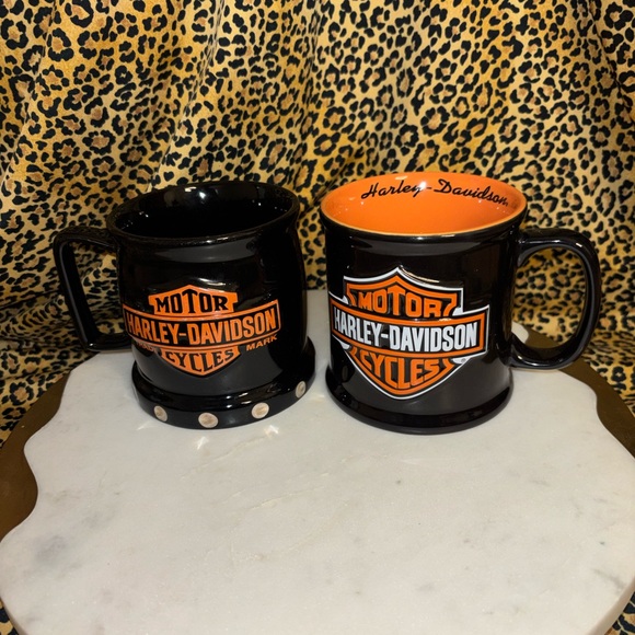 Harley-Davidson Other - Harley-Davidson Black and Orange Mug Duo HIS & HERS